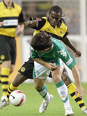 Unvergessen sein "Privatduell" mit Diego im DFB-Pokal-Achtelfinale 2007/2008 am 29.01.2008