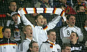 Friedliche Fans aus Deutschland 